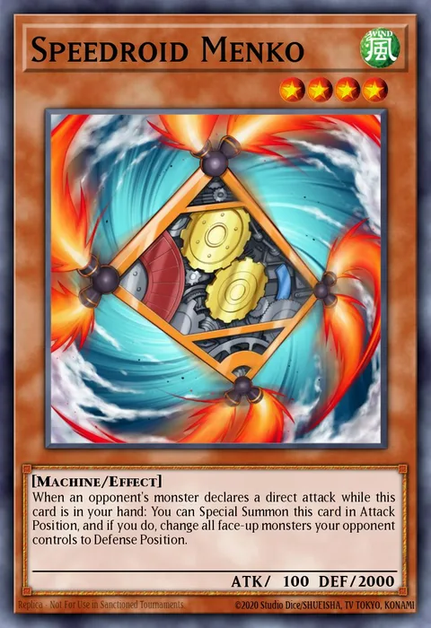 Speedroid Menko trading card