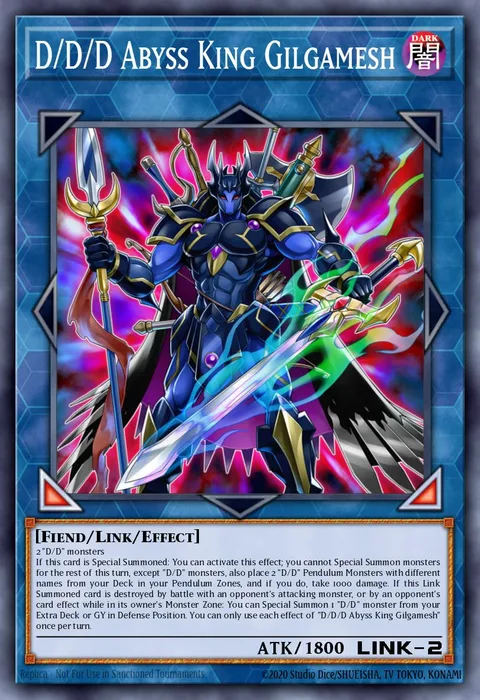 D/D/D Abyss King Gilgamesh trading card
