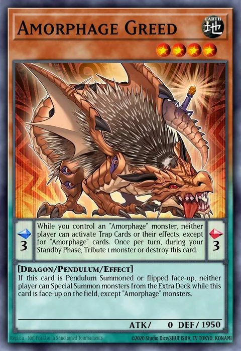 Amorphage Greed trading card