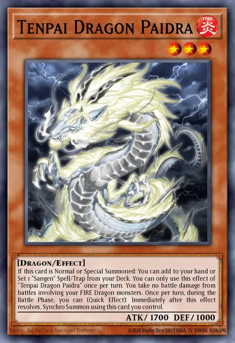 Tenpai Dragon Paidra trading card
