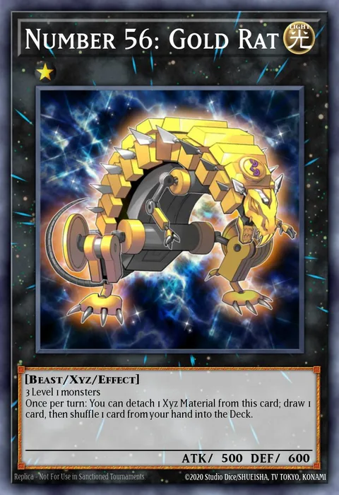 Number 56: Gold Rat trading card