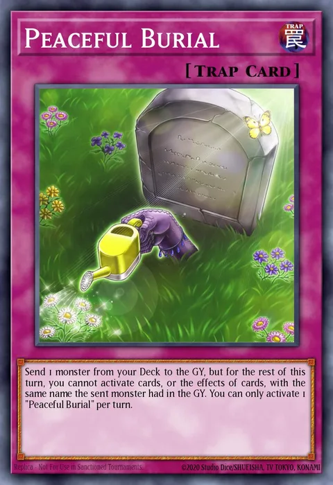 Peaceful Burial trading card