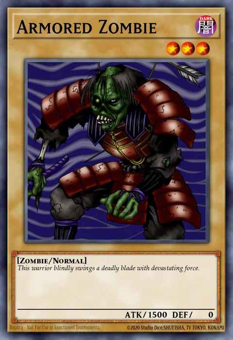 Armored Zombie trading card