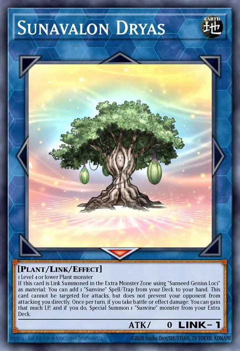 Sunavalon Dryas trading card
