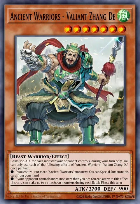 Ancient Warriors - Valiant Zhang De trading card