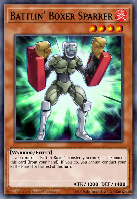 Battlin' Boxer Sparrer trading card