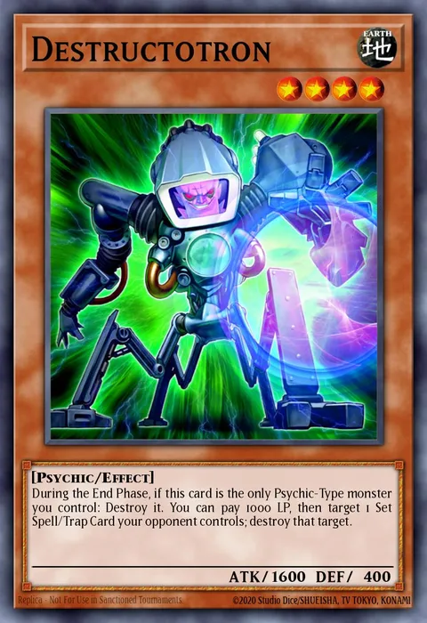 Destructotron trading card