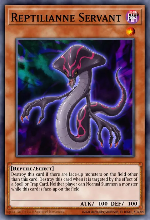 Reptilianne Servant trading card