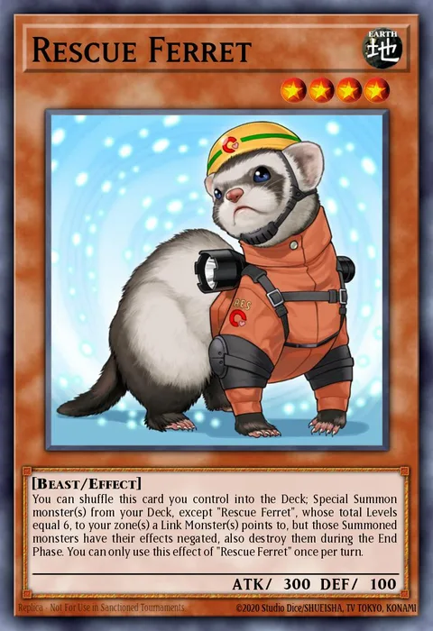Rescue Ferret trading card