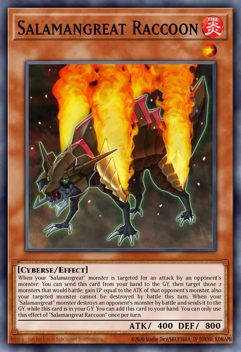 Salamangreat Raccoon trading card