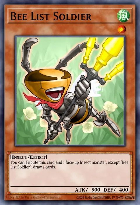 Bee List Soldier trading card