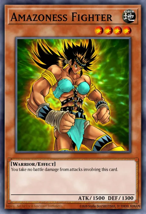 Amazoness Fighter trading card
