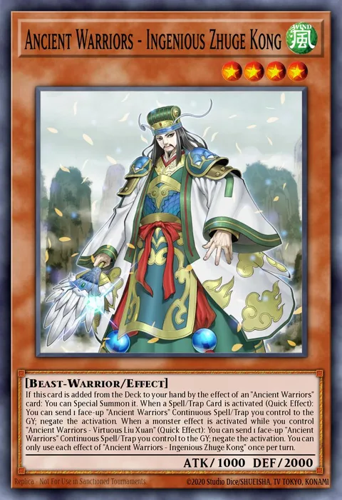 Ancient Warriors - Ingenious Zhuge Kong trading card