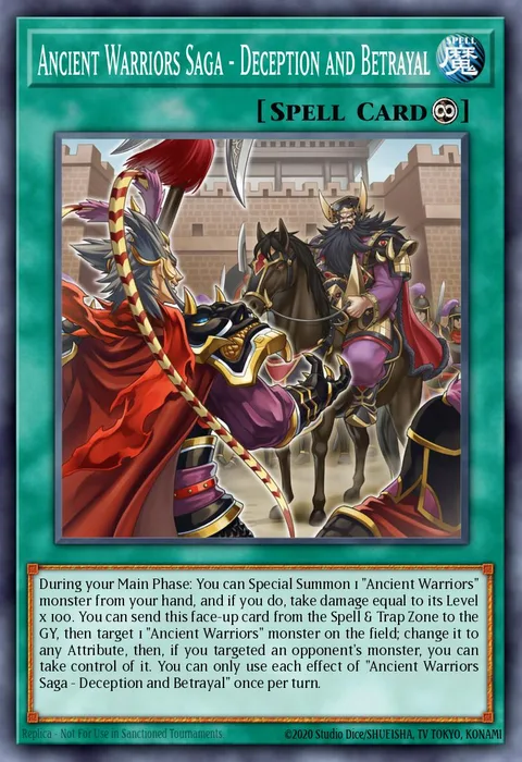 Ancient Warriors Saga - Deception and Betrayal trading card