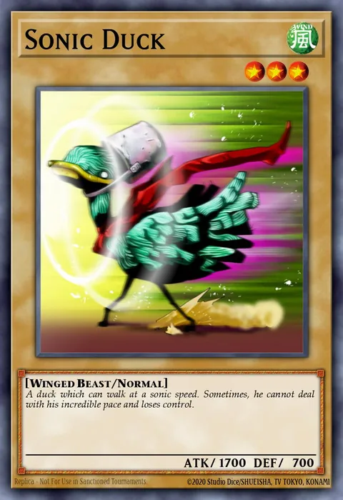 Sonic Duck trading card