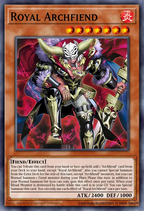 Royal Archfiend trading card