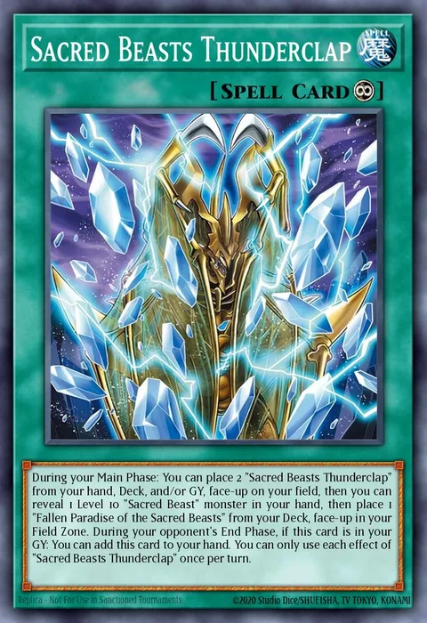 Sacred Beasts Thunderclap trading card