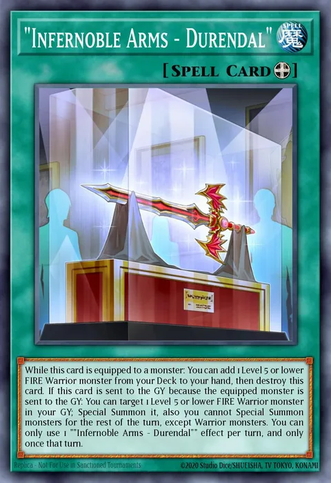 "Infernoble Arms - Durendal" trading card