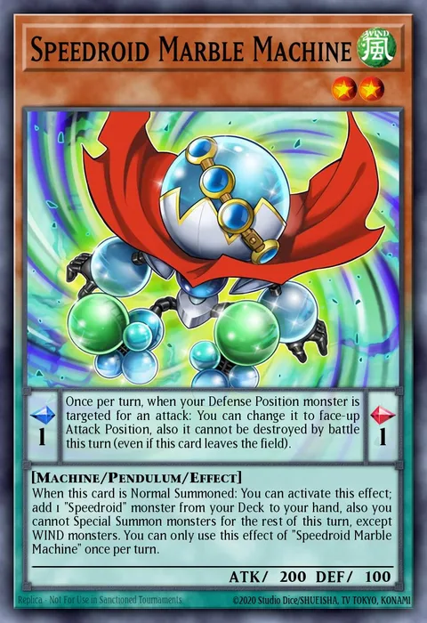 Speedroid Marble Machine trading card
