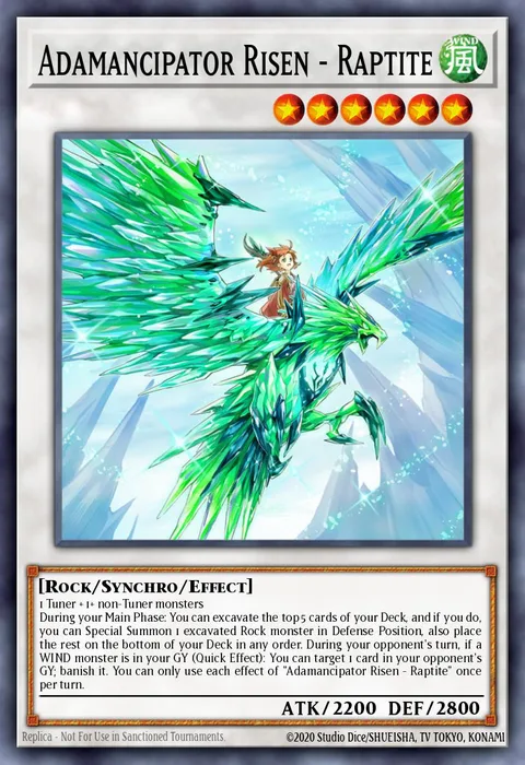 Adamancipator Risen - Raptite trading card
