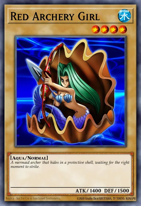 Red Archery Girl trading card