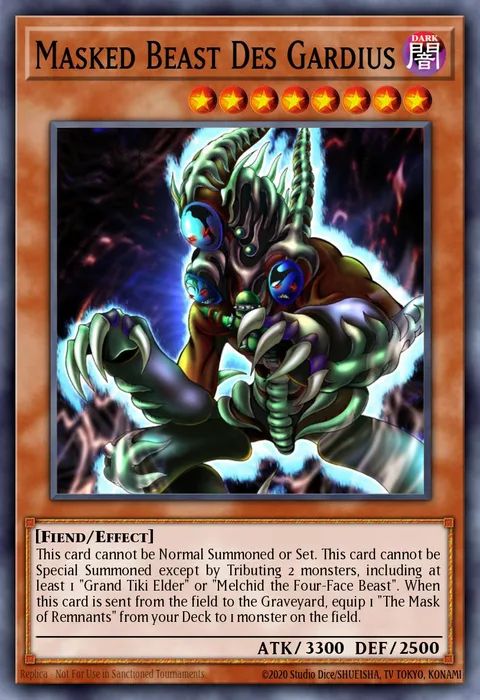 Masked Beast Des Gardius trading card