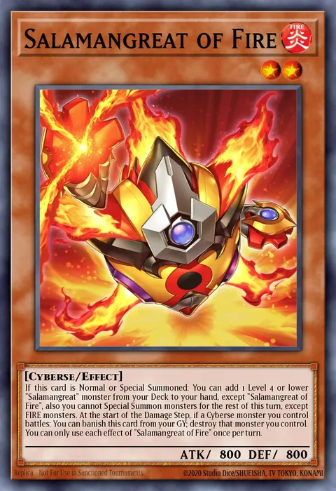 Salamangreat of Fire trading card
