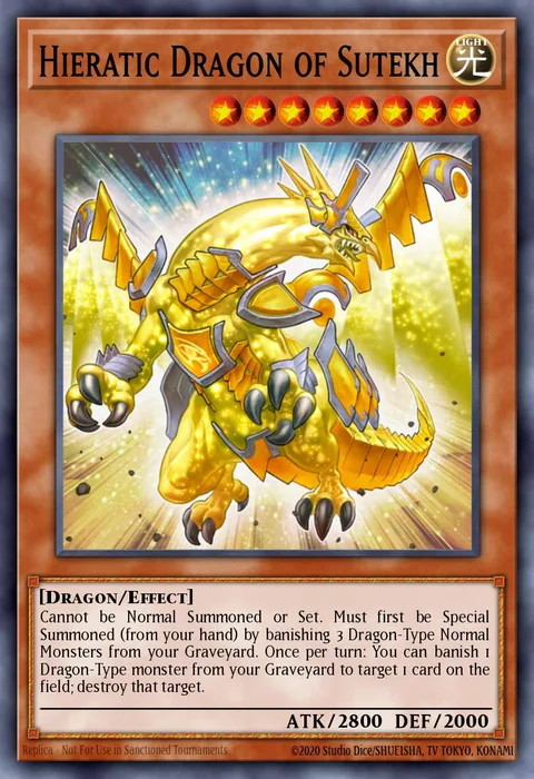 Hieratic Dragon of Sutekh trading card