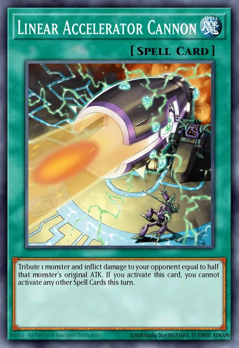 Linear Accelerator Cannon trading card
