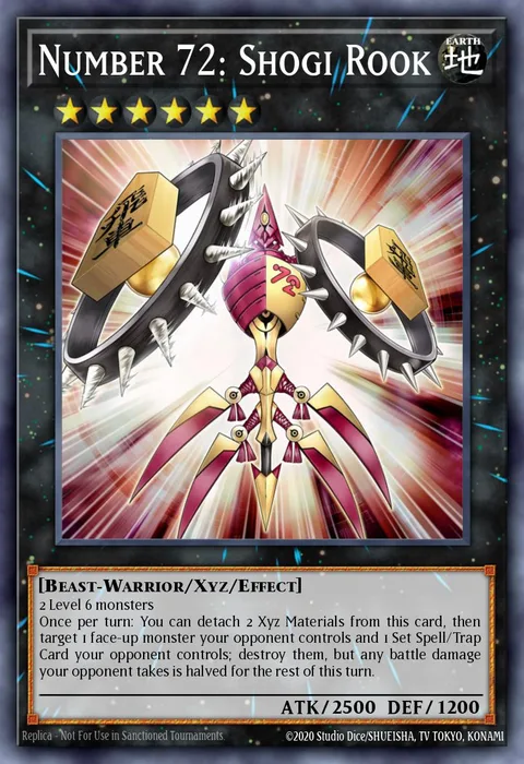Number 72: Shogi Rook trading card