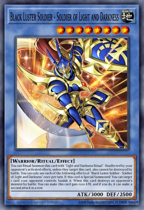 Black Luster Soldier - Soldier of Light and Darkness trading card