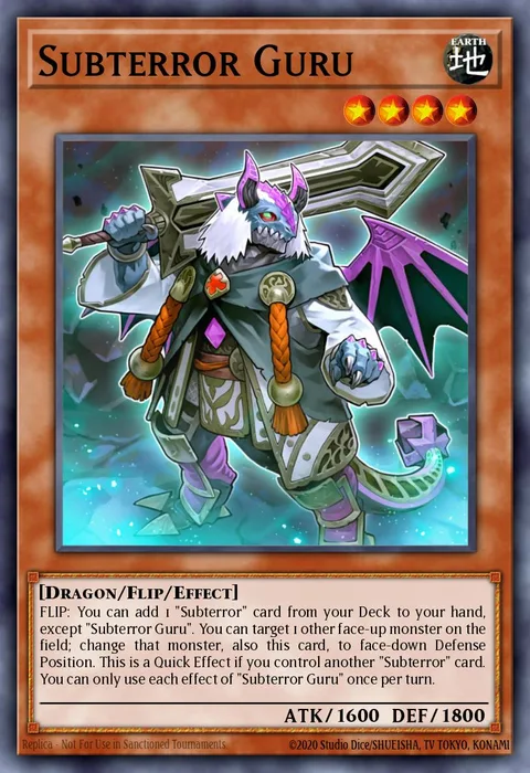 Subterror Guru trading card