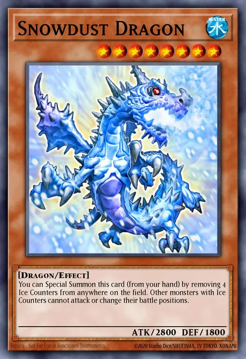Snowdust Dragon trading card