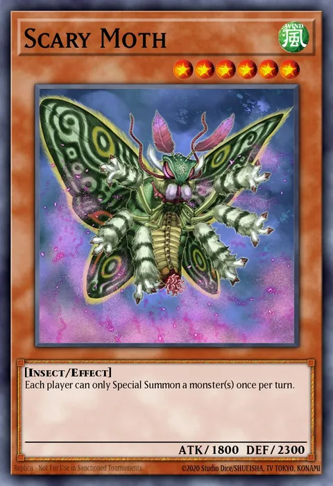 Scary Moth trading card