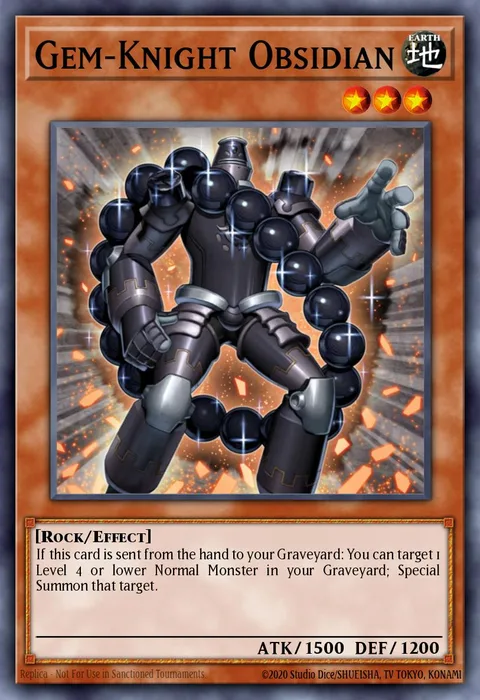 Gem-Knight Obsidian trading card