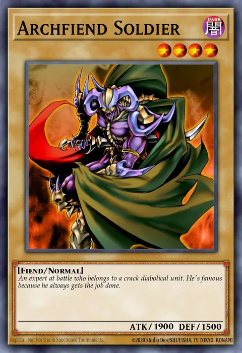 Archfiend Soldier trading card
