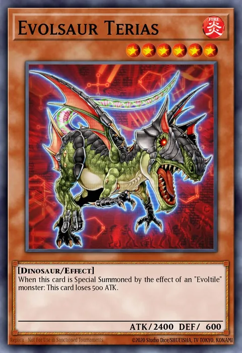 Evolsaur Terias trading card