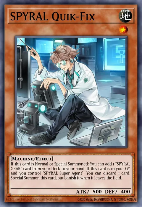 SPYRAL Quik-Fix trading card