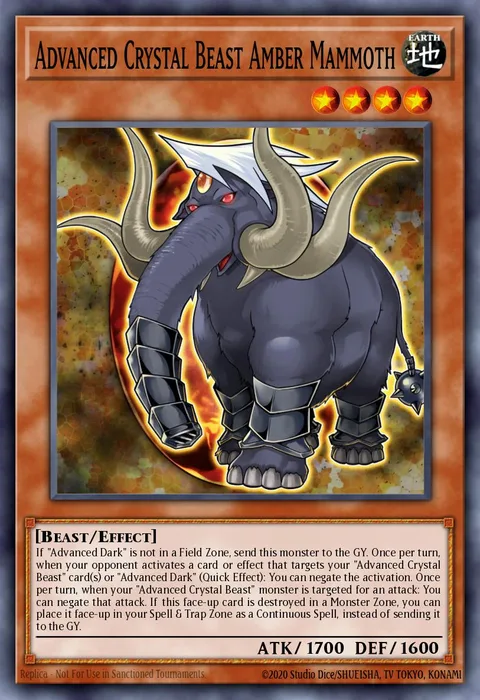 Advanced Crystal Beast Amber Mammoth trading card