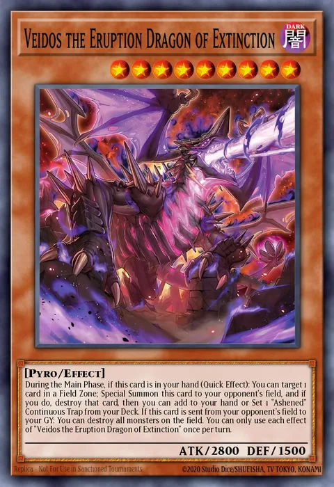 Veidos the Eruption Dragon of Extinction trading card