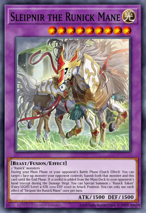 Sleipnir the Runick Mane trading card