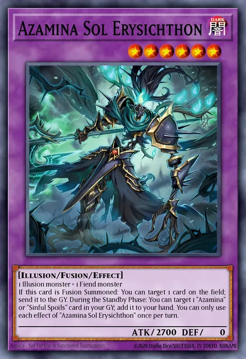 Azamina Sol Erysichthon trading card