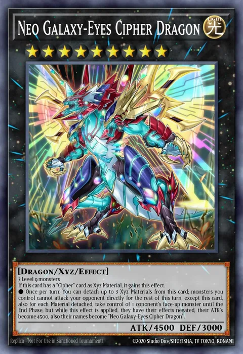 Neo Galaxy-Eyes Cipher Dragon trading card