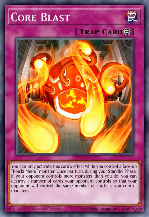 Core Blast trading card