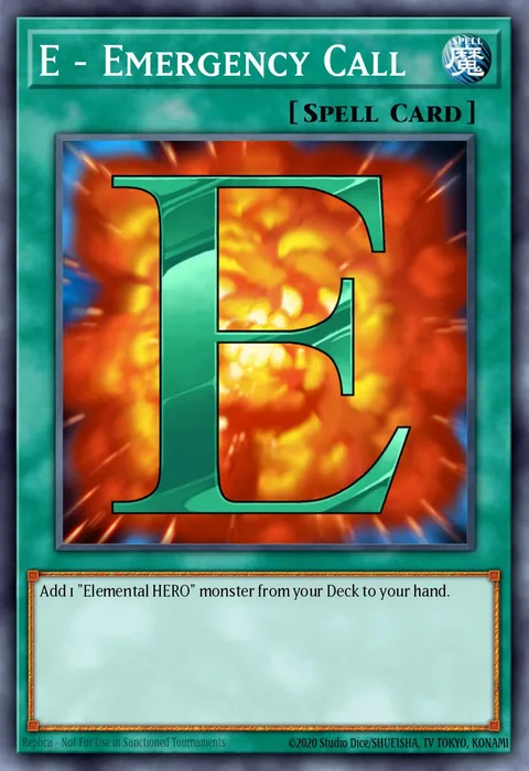 E - Emergency Call trading card