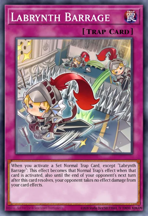 Labrynth Barrage trading card