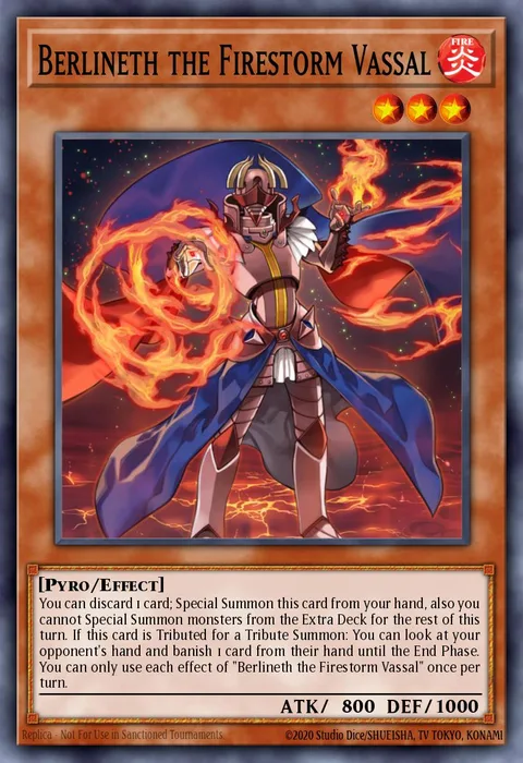 Berlineth the Firestorm Vassal trading card