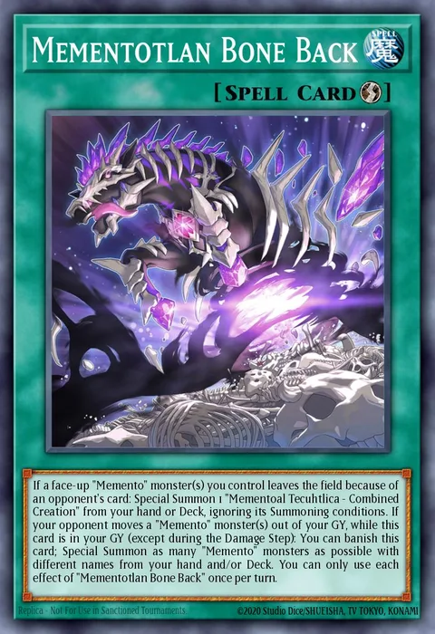Mementotlan Bone Back trading card