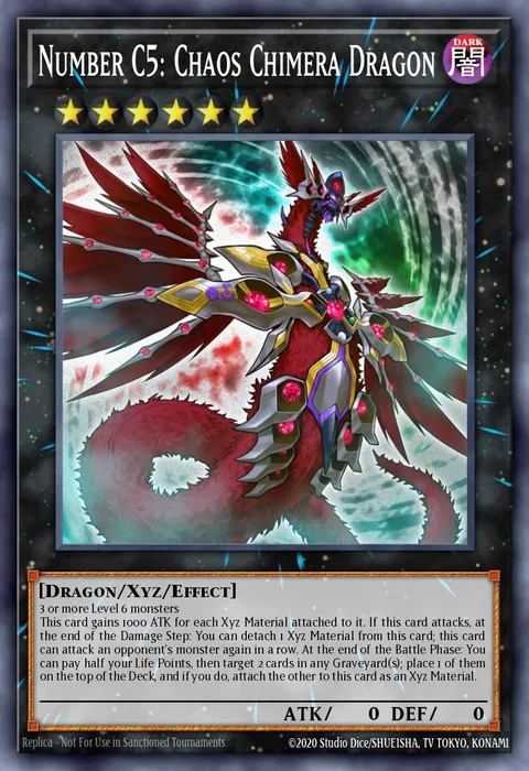 Number C5: Chaos Chimera Dragon trading card