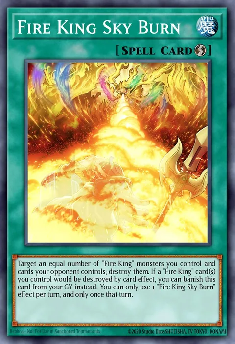 Fire King Sky Burn trading card